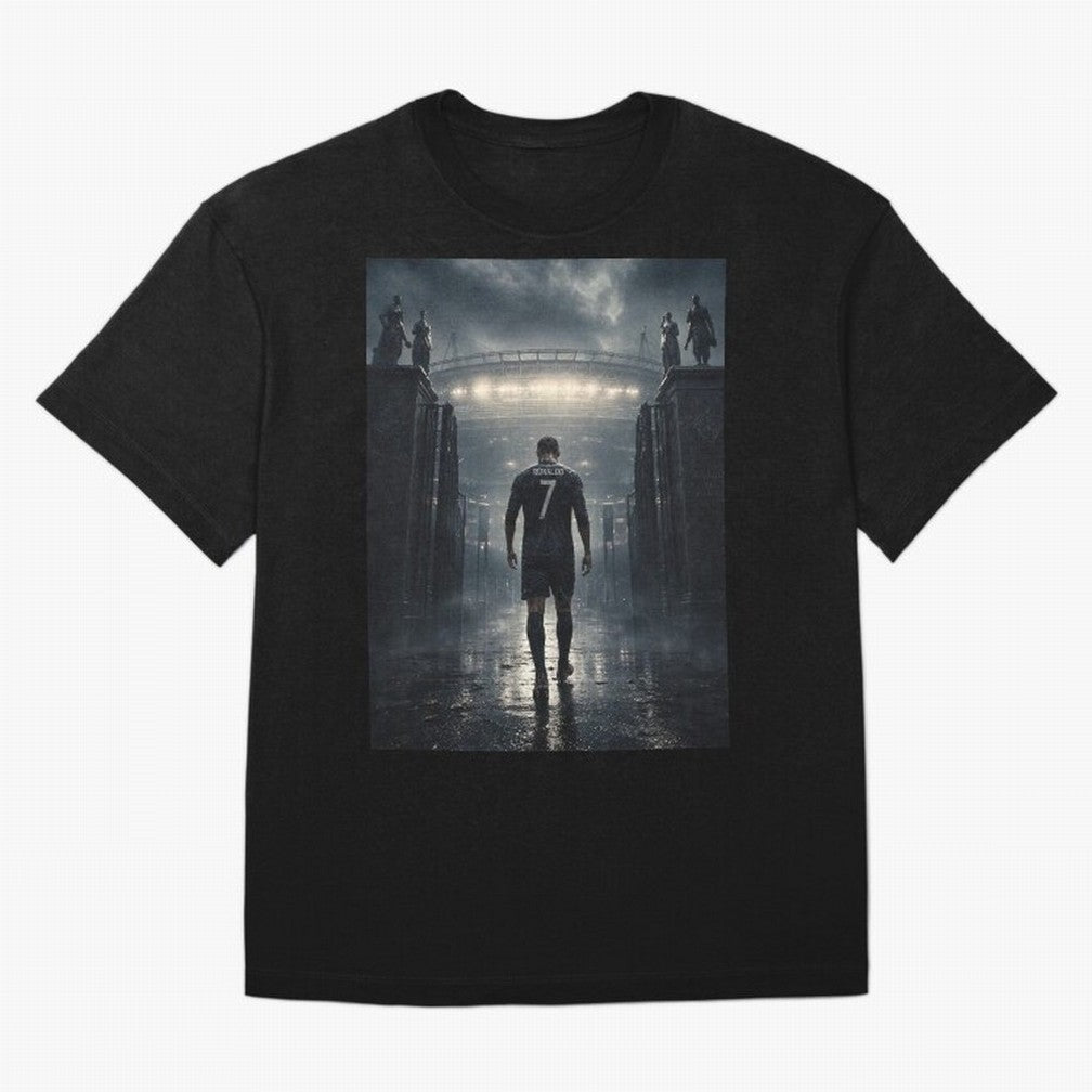 CR7 Entering a Stadium Legend Oversized T-Shirt Celebrate the Magic of FIFA World Cup 2026 with Neymar, Portugal, Spain and Germany Energy, Stadium Memories, Football Loyalty, International Chants and Championship Tradition; Built for Supporters