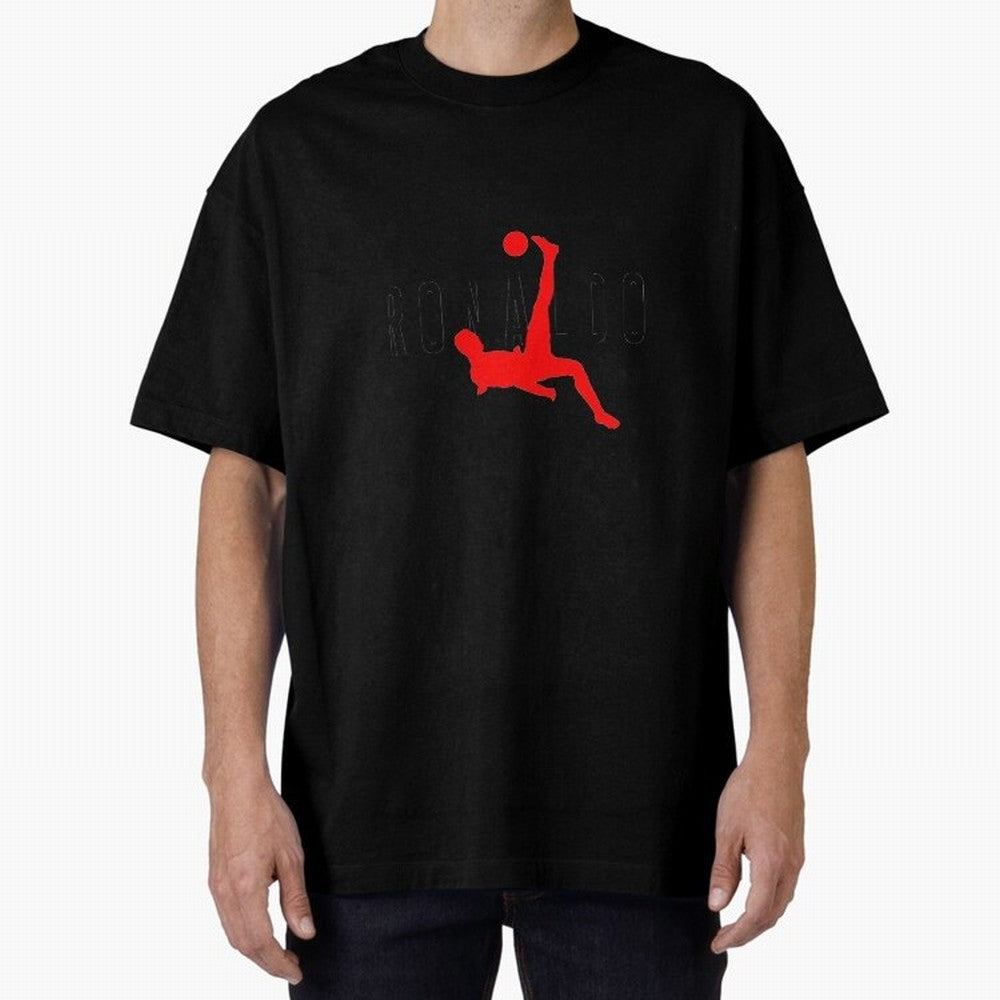 Air Ronaldo Oversized T-Shirt Join the Countdown to FIFA World Cup 2026 USA Canada Mexico with Cristiano Ronaldo, Haaland and CR7, Brazil Energy, Game Day Rituals, Football Legends, Country Pride and the Road to the Final; Ideal for Fans Who Follow