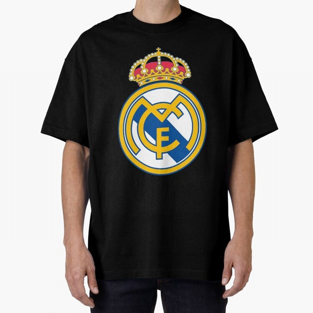 The Madrid CF Logo Oversized T-Shirt Relive the Noise and Pride of FIFA World Cup 2026 Group Stage for Fans of Messi, CR7 and Mbappe and England and Germany, Bringing Match Day Excitement, Supporter Culture, Golden Goals and Global Football