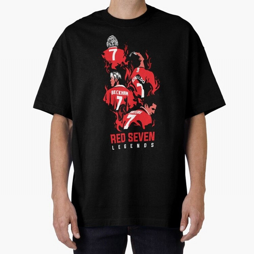 The Red Seven - Man Utd Oversized T-Shirt Feel International Energy from FIFA World Cup 2026 USA Canada Mexico Spirit, Filled with Argentina, Cristiano Ronaldo, Stadium Memories, Football Loyalty, International Chants and Championship Tradition;