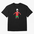 Badly Drawn Ronaldo Oversized T-Shirt Show Passion for the Stars of FIFA World Cup 2026 USA Canada Mexico for Fans of CR7 and Messi and England, Bringing Football Passion, Legendary Performances, Festival Vibes and Supporter Community; Ideal for