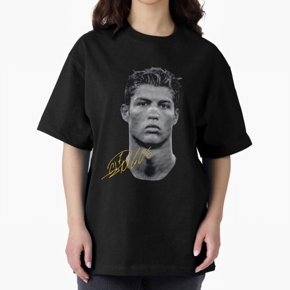 Vintage Cristiano Ronaldo Oversized T-Shirt Celebrate the Road through FIFA World Cup 2026 Group Stage Spirit, Highlighting England, Mbappe and Neymar, Football Festival Excitement, Trophy Ambitions, Country Rivalries and Star Player Buzz; Great