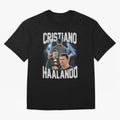 Cristiano Haalando Oversized T-Shirt Celebrate the Road through FIFA World Cup 2026 Group Stage Spirit, Centered on Portugal, Spain and Germany, Haaland, Goal Celebration Energy, Supporter Heritage, Football Icons and Worldwide Tournament Joy;