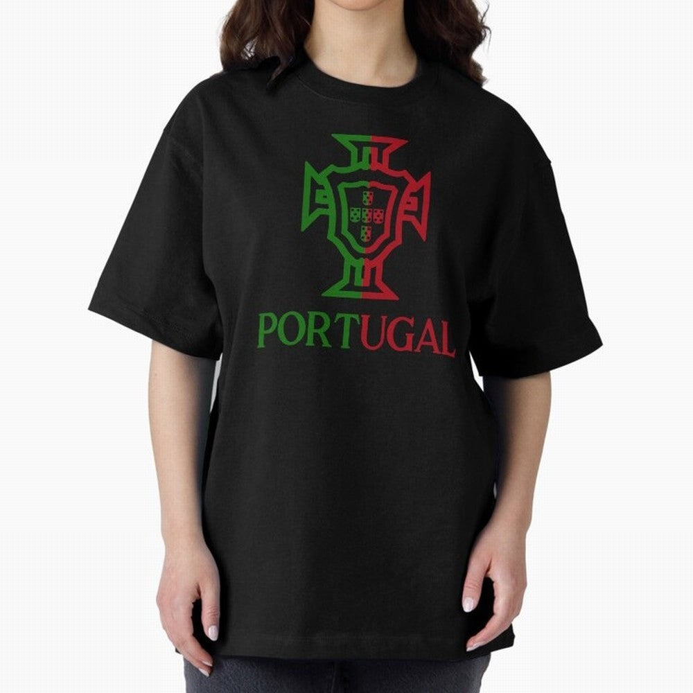 Portugal Tuga Oversized T-Shirt Celebrate Fan Favorites in FIFA World Cup 2026 Group Stage for Fans of Messi, Neymar and Mbappe and Spain, Bringing Match Day Excitement, Supporter Culture, Golden Goals and Global Football Passion; Ideal for Fans