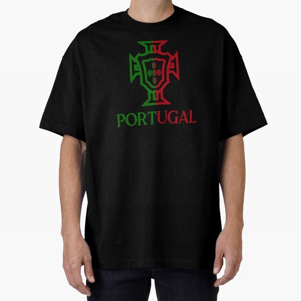 Portugal Tuga Oversized T-Shirt Celebrate Fan Favorites in FIFA World Cup 2026 Group Stage for Fans of Messi, Neymar and Mbappe and Spain, Bringing Match Day Excitement, Supporter Culture, Golden Goals and Global Football Passion; Ideal for Fans