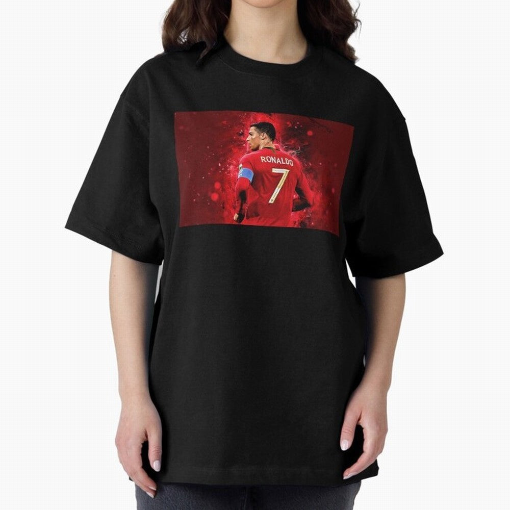 Cristiano Ronaldo Oversized T-Shirt Honor the Beautiful Game during FIFA World Cup 2026 Group Stage for Fans of CR7 and Messi and France and Portugal, Bringing Champion Mindset, Group Stage Buzz, Knockout Tension and Passionate Fan Culture; Perfect