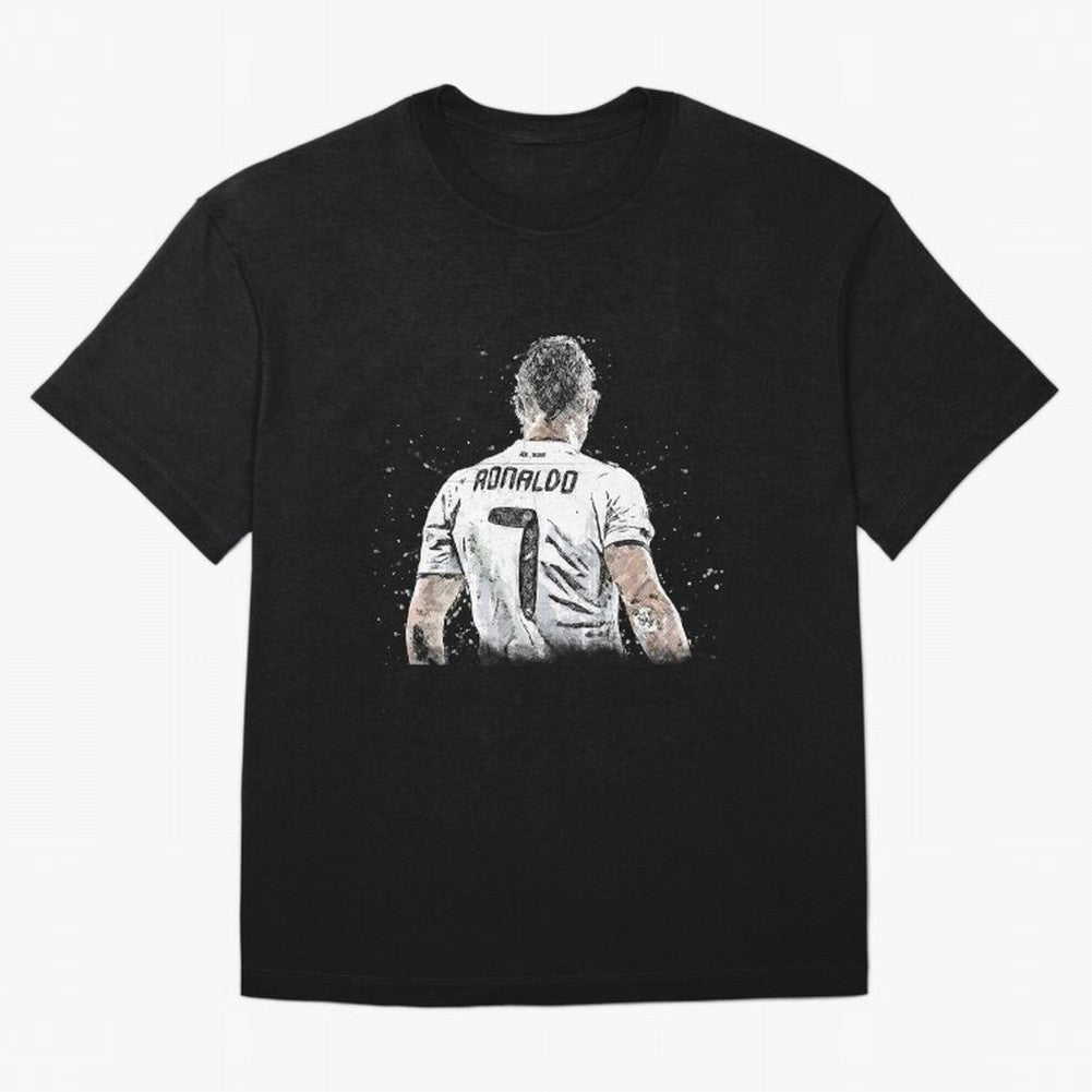 Cristiano ronaldo back Oversized T-Shirt Celebrate Supporters United by Global Football Passion for FIFA World Cup 2026 USA Canada Mexico, Inspired by Cristiano Ronaldo, Haaland and CR7, Spain, Football Festival Excitement, Trophy Ambitions,