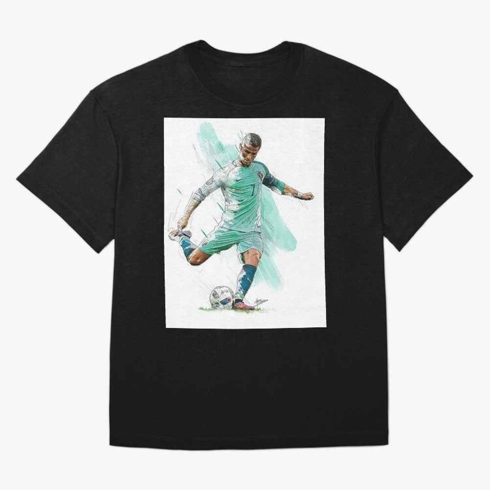 Cristiano ronaldo 7 Oversized T-Shirt Celebrate Classic Football Spirit in Match Day Hype around FIFA World Cup 2026, Haaland, Argentina, France and Brazil, Vintage Soccer Flavor, Modern Football Stars, National Flags and Final Night Emotion; Made