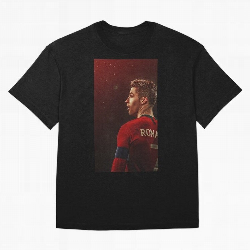 Art Ronaldo Wallpaper Oversized T-Shirt Bring Stadium Energy to FIFA World Cup 2026 Spirit, Highlighting Argentina, CR7 and Messi, Game Day Rituals, Football Legends, Country Pride and the Road to the Final; Great for Supporters Who Love Legendary