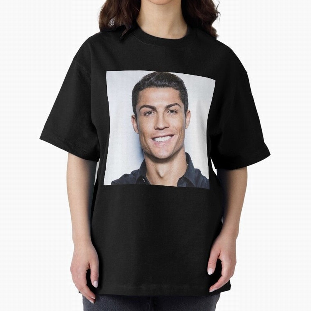 Cristiano Ronaldo Poster Oversized T-Shirt Relive FIFA World Cup 2026 Spirit, Inspired by England and Germany, CR7 and Messi, Fan Favorite Moments, National Team Passion, Big Match Drama and Soccer History; Ideal for Football Dads, Football Moms,