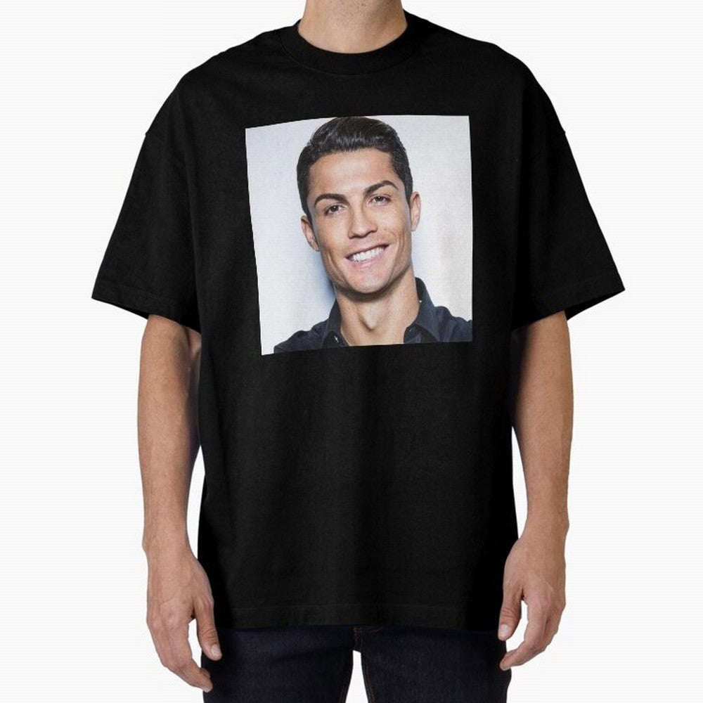 Cristiano Ronaldo Poster Oversized T-Shirt Relive FIFA World Cup 2026 Spirit, Inspired by England and Germany, CR7 and Messi, Fan Favorite Moments, National Team Passion, Big Match Drama and Soccer History; Ideal for Football Dads, Football Moms,