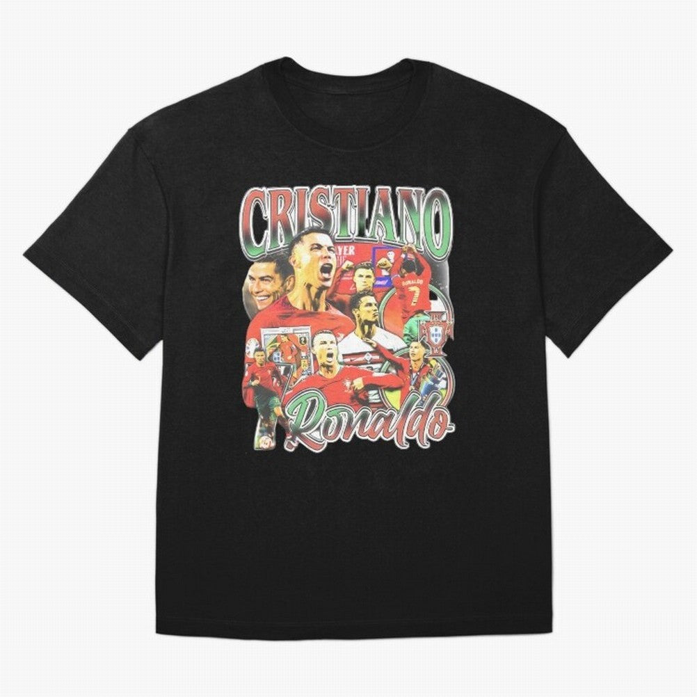 Cristiano Ronaldo Graphic Shirt Oversized T-Shirt Support Match Day Hype around FIFA World Cup 2026, Cristiano Ronaldo, Haaland and CR7, England and Germany, Game Day Rituals, Football Legends, Country Pride and the Road to the Final; Built for