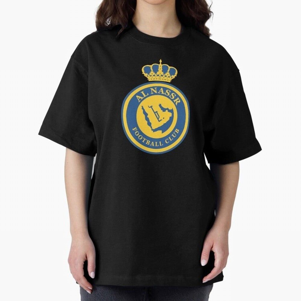 Al-Nassr Football Club - Oversized T-Shirt Celebrate Rivalries and Pride in FIFA World Cup 2026 Group Stage for Fans of Messi and Spain, Bringing Global Supporter Spirit, Legendary Goals, National Colors and Tournament Celebration; Great for