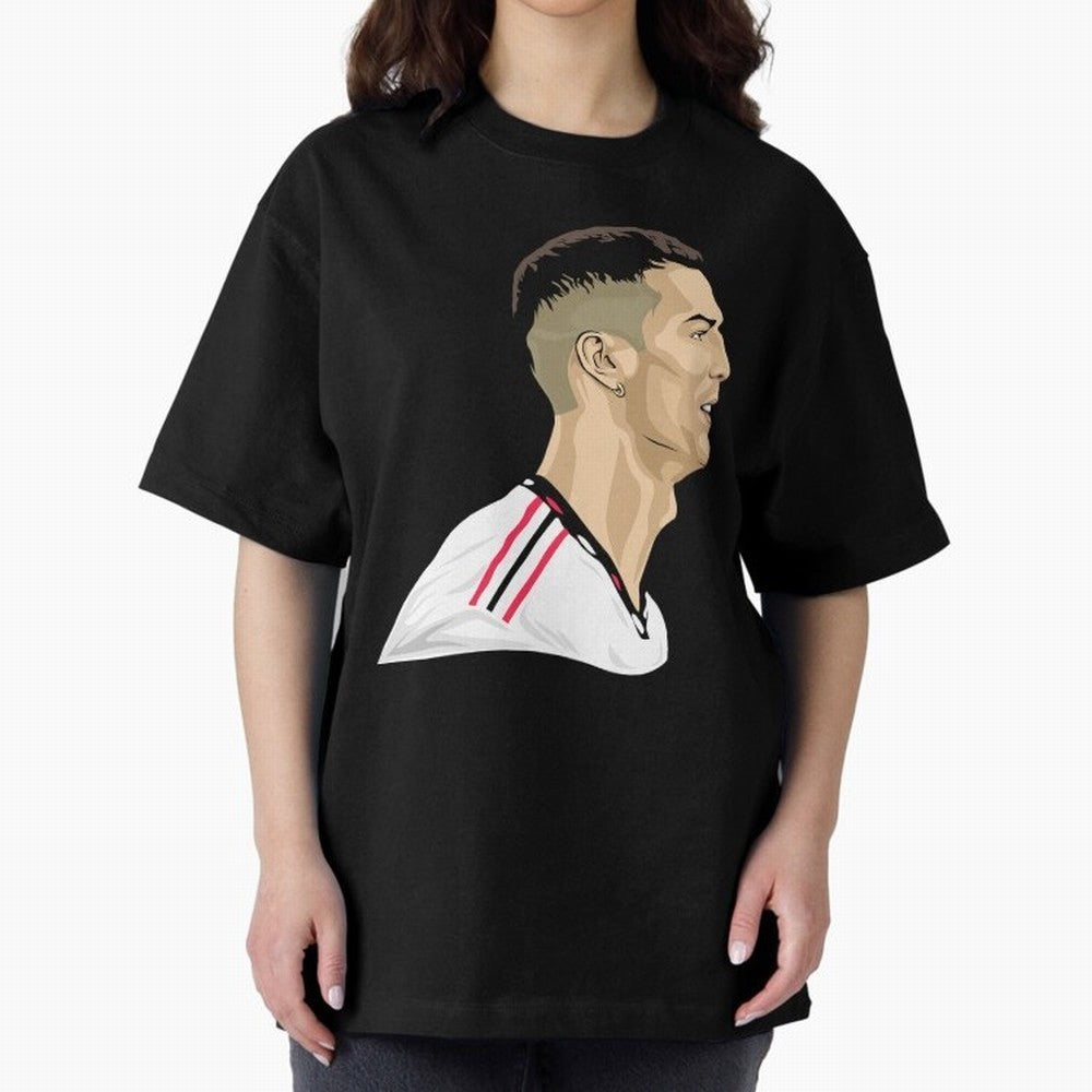 C Ronaldo - Iconic Oversized T-Shirt Support Iconic Players in FIFA World Cup 2026 Made for CR7 and Messi, Argentina, France and Brazil Energy, Football History, Final Match Energy, Crowd Noise and Once in a Lifetime Moments; Great for Watch