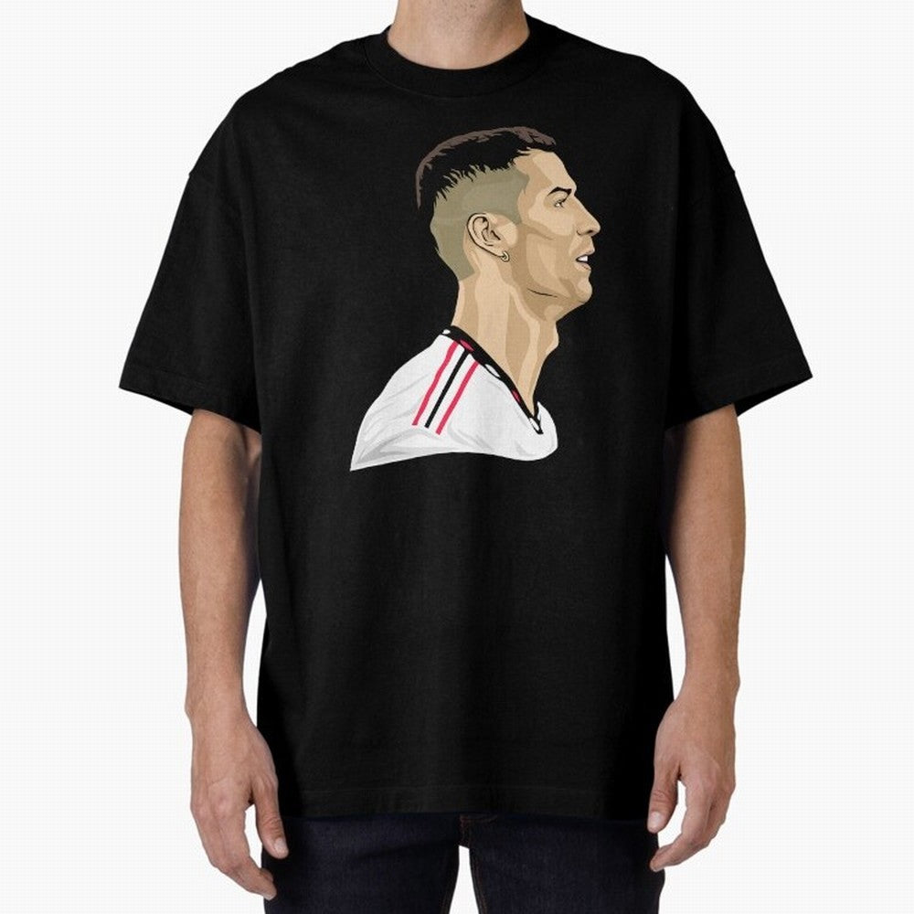 C Ronaldo - Iconic Oversized T-Shirt Support Iconic Players in FIFA World Cup 2026 Made for CR7 and Messi, Argentina, France and Brazil Energy, Football History, Final Match Energy, Crowd Noise and Once in a Lifetime Moments; Great for Watch