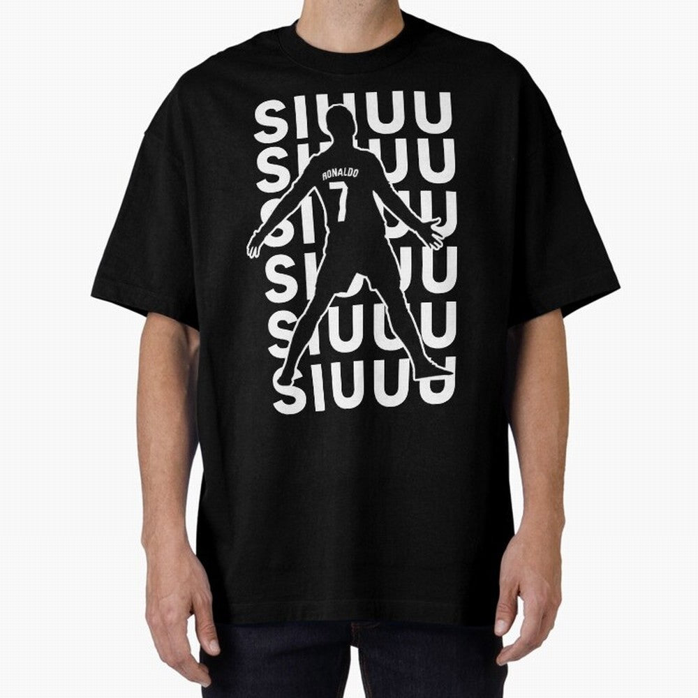 siuuu ronaldo Cristiano CR7 memes MUFC Oversized T-Shirt Keep Football History Alive during Global Football Passion for FIFA World Cup 2026, Highlighting Messi, Brazil, Supporter Pride, Iconic Celebrations, Legendary Names and Global Match Day