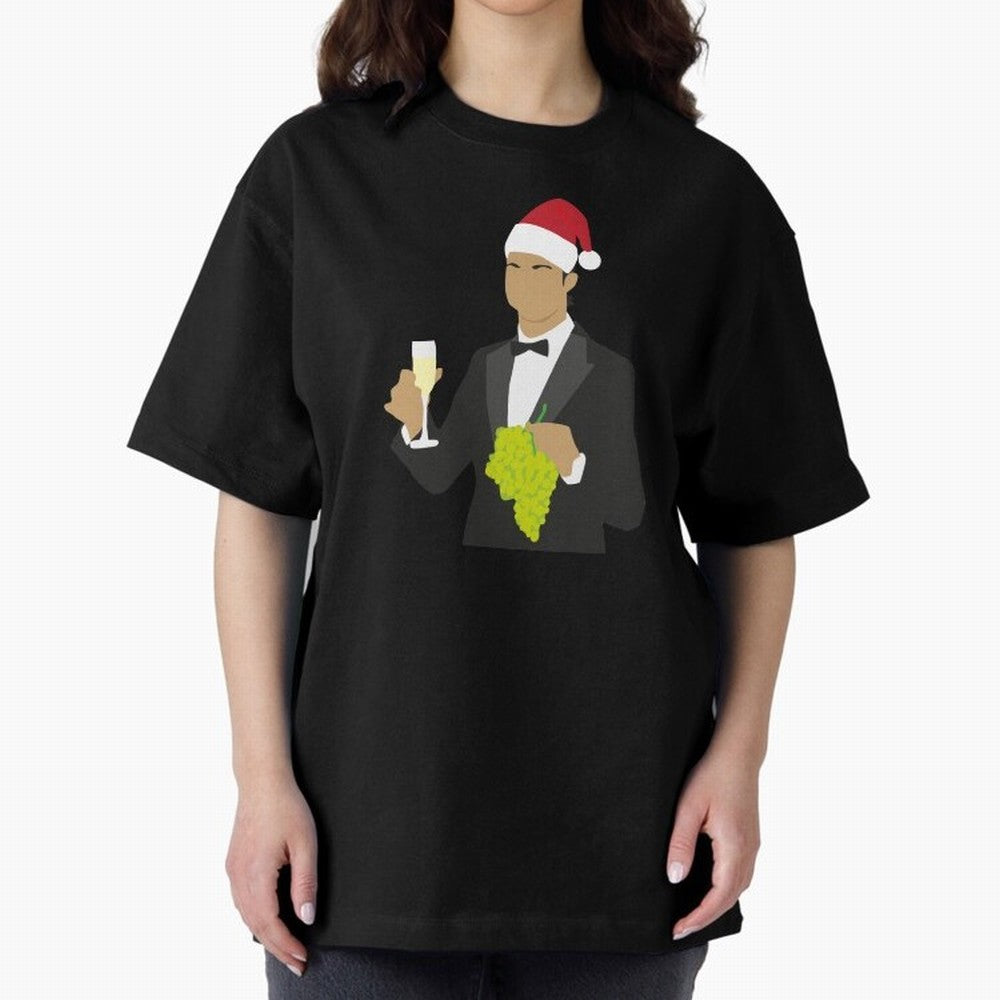 Cristiano Ronaldo enjoing Christmas Oversized T-Shirt Celebrate Global Passion for FIFA World Cup 2026 for Fans of CR7 and Messi and Portugal, Spain and Germany, Bringing Sports Nostalgia, International Competition, Famous Players and Unforgettable