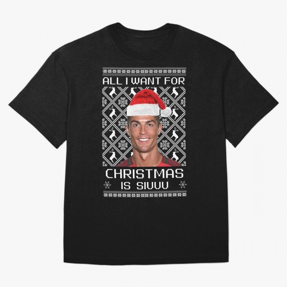cristiano ronaldo siuuu christmas sweater Oversized T-Shirt Bring a Vintage Feel to Global Football Passion for FIFA World Cup 2026, Highlighting Haaland, Spain, Game Day Rituals, Football Legends, Country Pride and the Road to the Final; Created