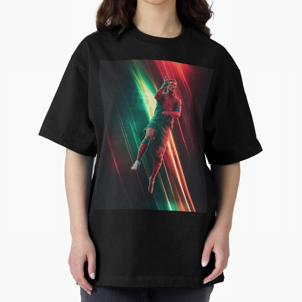 Cristiano Ronaldo Oversized T-Shirt Show Passion for the Stars of FIFA World Cup 2026 USA Canada Mexico Spirit, Inspired by Spain and Netherlands, Messi, CR7 and Mbappe, Global Supporter Spirit, Legendary Goals, National Colors and Tournament