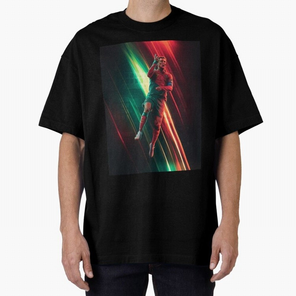 Cristiano Ronaldo Oversized T-Shirt Show Passion for the Stars of FIFA World Cup 2026 USA Canada Mexico Spirit, Inspired by Spain and Netherlands, Messi, CR7 and Mbappe, Global Supporter Spirit, Legendary Goals, National Colors and Tournament