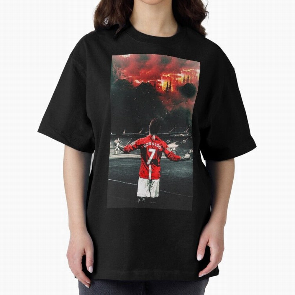 cristiano ronaldo manchester Oversized T-Shirt Carry National Pride through Global Football Passion for FIFA World Cup 2026 Group Stage, Highlighting CR7, France, Champion Mindset, Group Stage Buzz, Knockout Tension and Passionate Fan Culture;