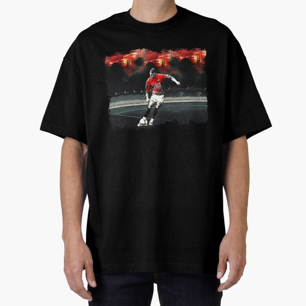 Cristiano Ronaldo 2008 Shoot 8K Oversized T-Shirt Turn Up for FIFA World Cup 2026 Group Stage Highlighting Messi and Cristiano Ronaldo, Brazil Energy, Sports Nostalgia, International Competition, Famous Players and Unforgettable Victories; Perfect