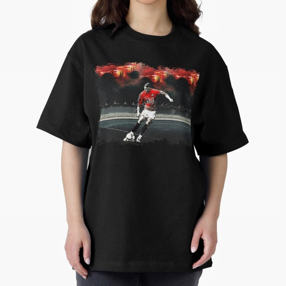 Cristiano Ronaldo 2008 Shoot 8K Oversized T-Shirt Turn Up for FIFA World Cup 2026 Group Stage Highlighting Messi and Cristiano Ronaldo, Brazil Energy, Sports Nostalgia, International Competition, Famous Players and Unforgettable Victories; Perfect