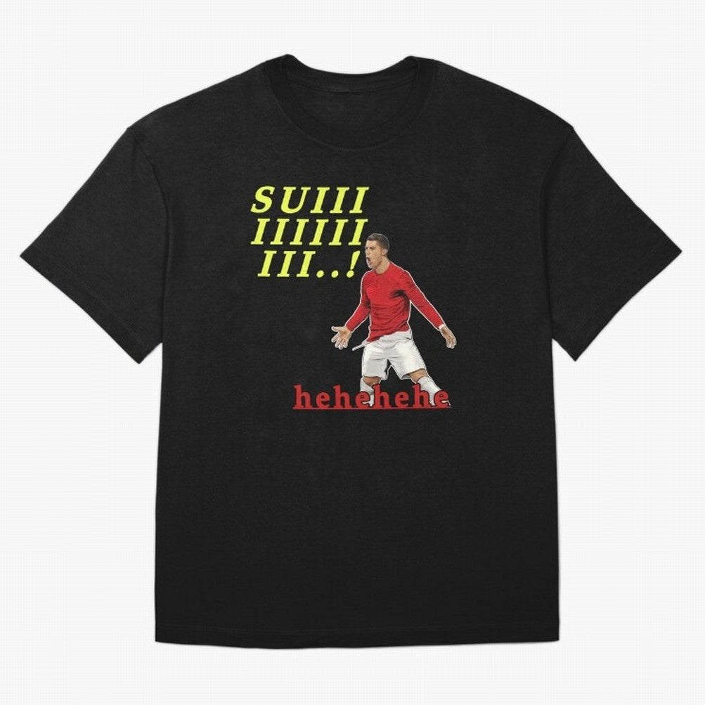 Hehehe suiii !! Cristiano ronaldo goal Oversized T-Shirt Support Iconic Players in Global Football Passion for FIFA World Cup 2026 Group Stage, Celebrating Mbappe and Neymar, Germany, Tournament Hype, Historic Matchups, Family Viewing Parties and