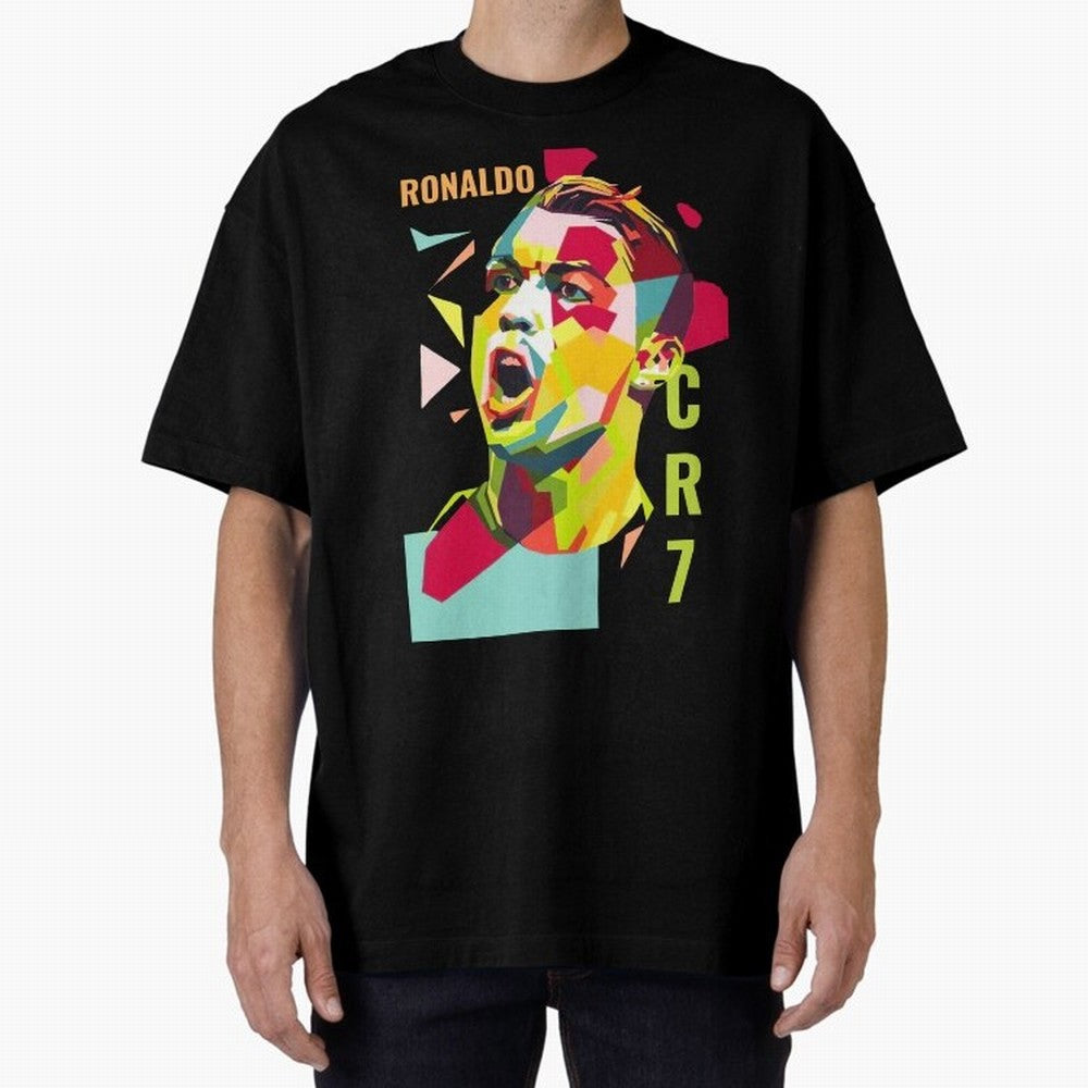 RONALDO CR7 Design Oversized T-Shirt Live for the Drama of Global Football Passion for FIFA World Cup 2026 USA Canada Mexico, Celebrating Mbappe and Neymar, Brazil, Goal Celebration Energy, Supporter Heritage, Football Icons and Worldwide