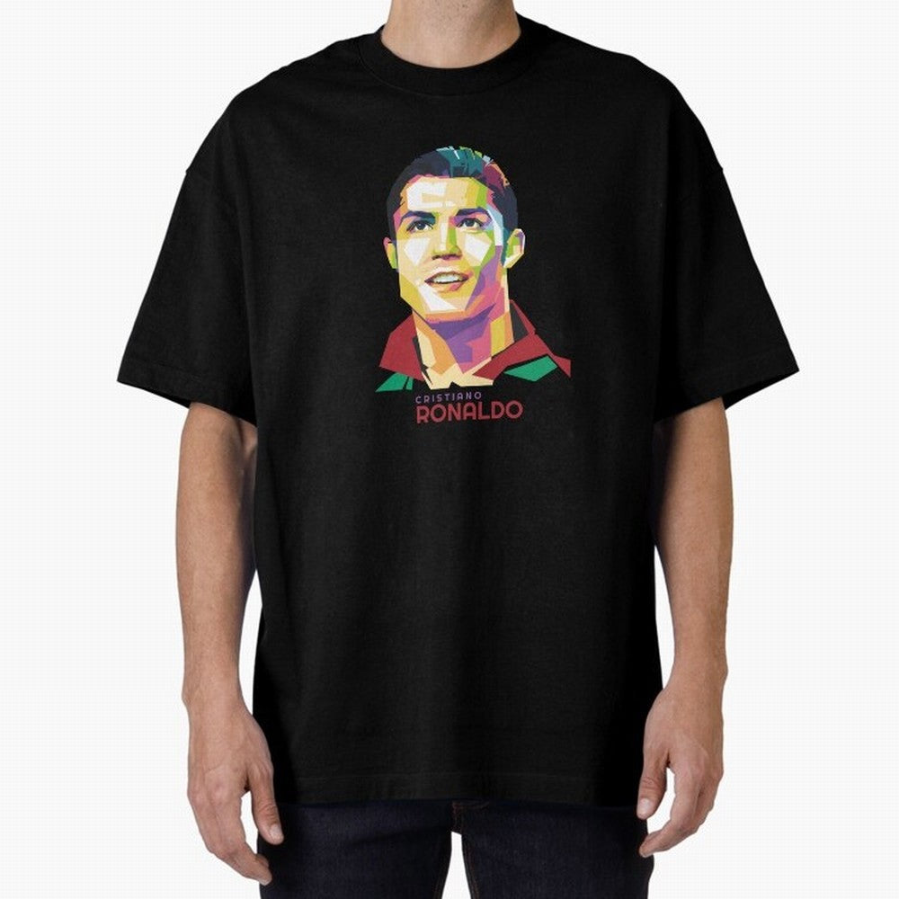 Cristiano Ronaldo Oversized T-Shirt Capture FIFA World Cup 2026 USA Canada Mexico Connected to CR7 and Messi, Brazil, Portugal and Argentina Energy, Champion Mindset, Group Stage Buzz, Knockout Tension and Passionate Fan Culture; Perfect for Fans,