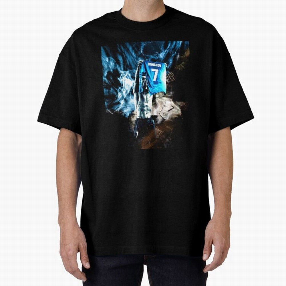Cristiano Ronaldo Graphic Oversized T-Shirt Unlock FIFA World Cup 2026 Group Stage for Fans of Messi, Neymar and Mbappe and Argentina, Bringing Tournament Hype, Historic Matchups, Family Viewing Parties and Global Sports Pride; Built for Supporters