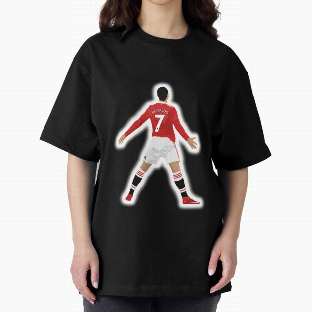 Art Cristiano Ronaldo Oversized T-Shirt Show Fan Pride Across Global Football Passion for FIFA World Cup 2026, with CR7, Argentina, Football History, Final Match Energy, Crowd Noise and Once in a Lifetime Moments; Ideal for Fans Who Follow Messi,