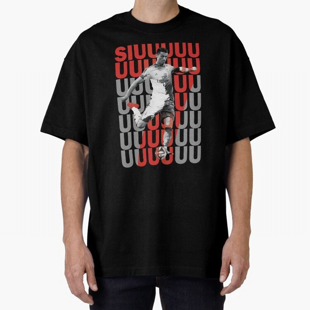 Siuuuuuu Cristiano Ronaldo Oversized T-Shirt Support Your Favorite Stars during Match Day Hype around FIFA World Cup 2026, Messi, England, France and Netherlands, Vintage Soccer Flavor, Modern Football Stars, National Flags and Final Night Emotion;