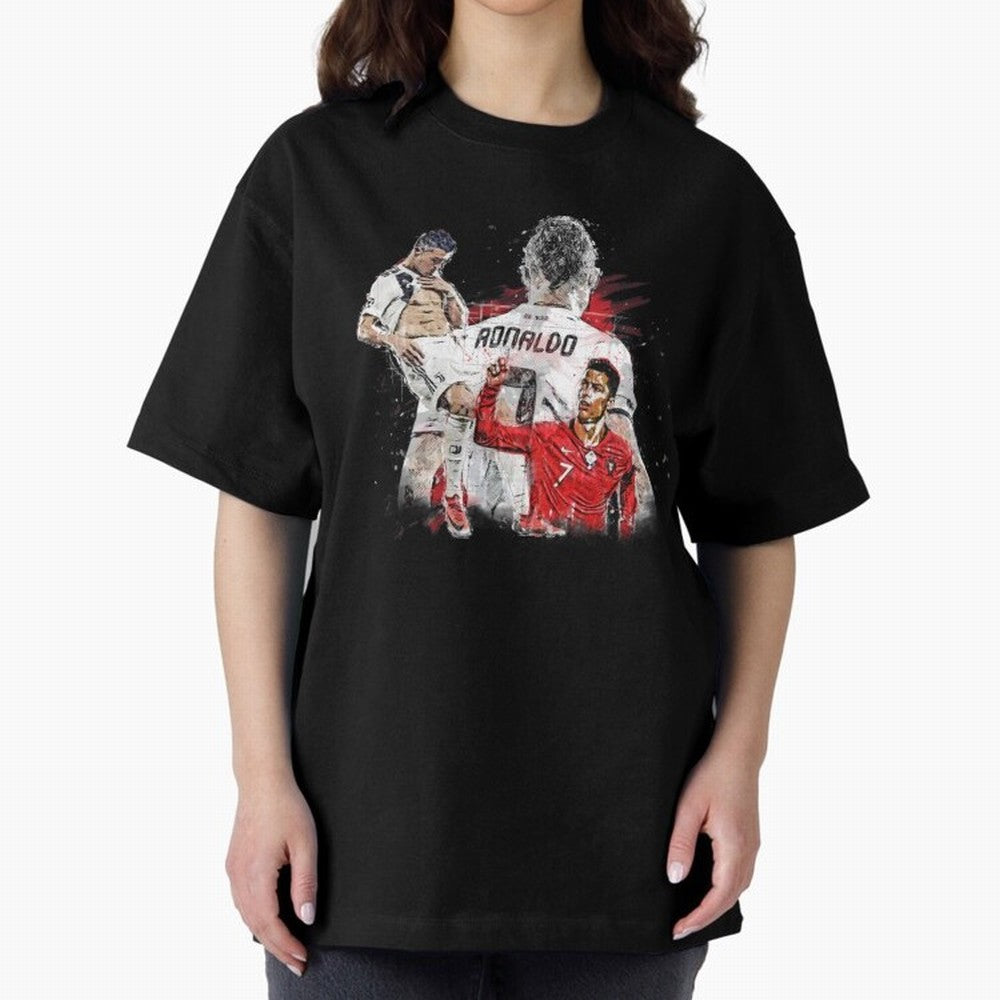 Cristiano Ronaldo Cristiano Ronaldo Oversized T-Shirt Create FIFA World Cup 2026 USA Canada Mexico Spirit, Celebrating England, Mbappe and Neymar, Fan Favorite Moments, National Team Passion, Big Match Drama and Soccer History; Created for Match
