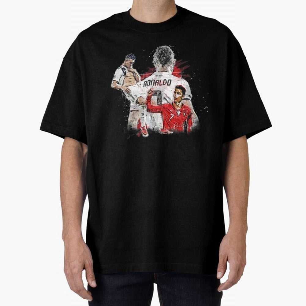 Cristiano Ronaldo Cristiano Ronaldo Oversized T-Shirt Create FIFA World Cup 2026 USA Canada Mexico Spirit, Celebrating England, Mbappe and Neymar, Fan Favorite Moments, National Team Passion, Big Match Drama and Soccer History; Created for Match