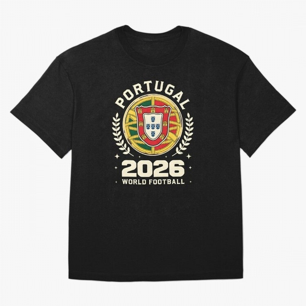 Portugal 2026 World Football Oversized T-Shirt Celebrate the Stars of Global Football Passion for FIFA World Cup 2026 USA Canada Mexico, with Neymar, Argentina, Goal Celebration Energy, Supporter Heritage, Football Icons and Worldwide Tournament