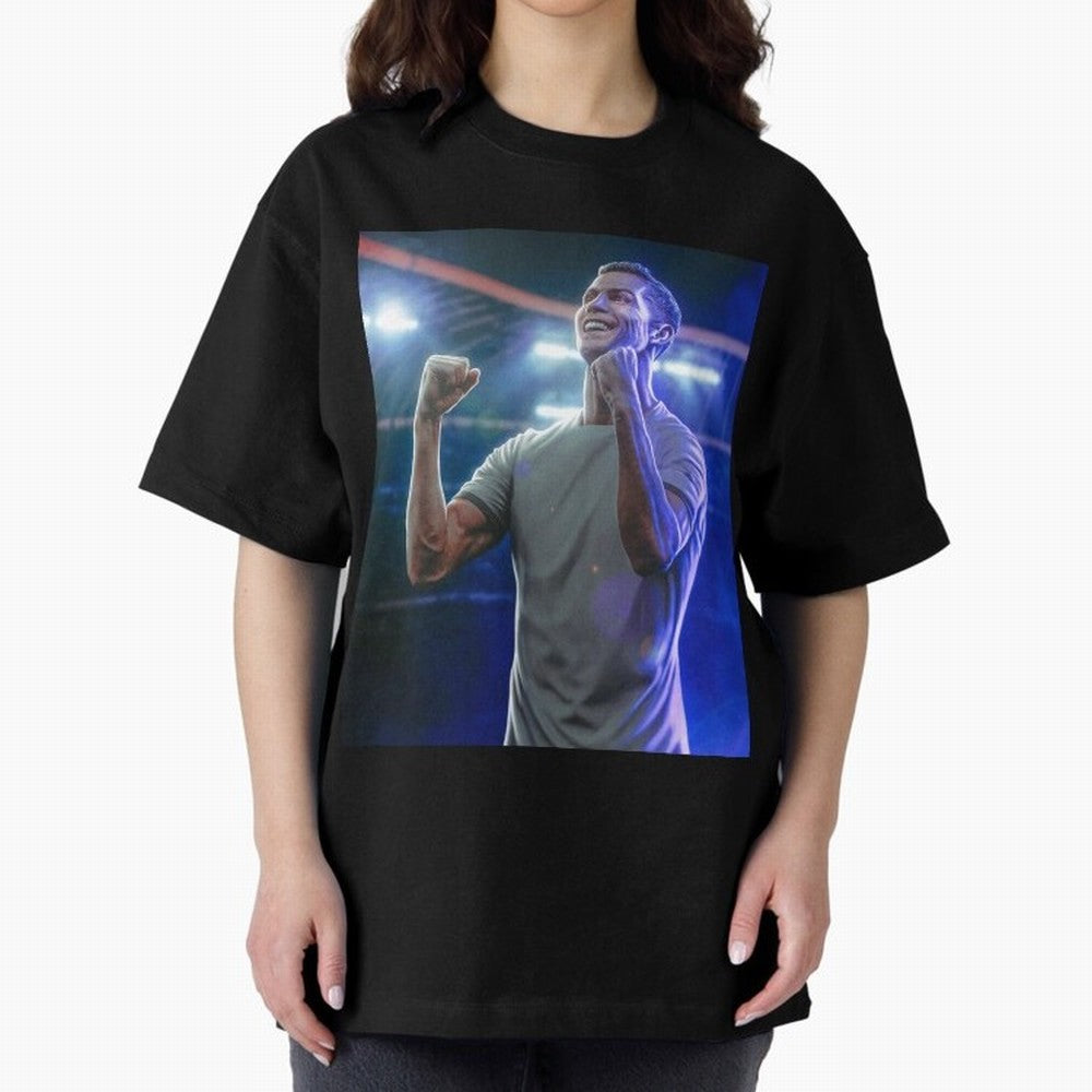 Cristiano Ronaldo Oversized T-Shirt Step into Match Day Hype around FIFA World Cup 2026 USA Canada Mexico, Mbappe and Neymar, Argentina, France and Brazil, Football Festival Excitement, Trophy Ambitions, Country Rivalries and Star Player Buzz;