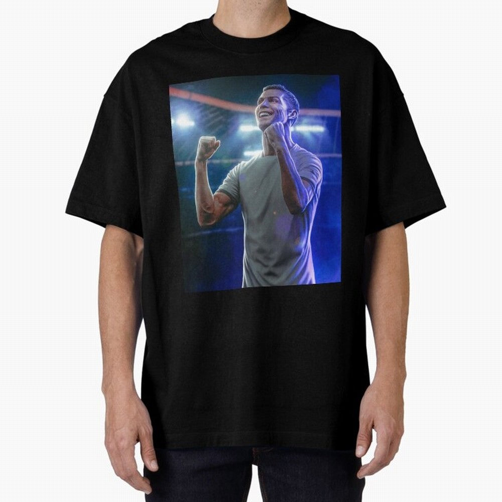 Cristiano Ronaldo Oversized T-Shirt Step into Match Day Hype around FIFA World Cup 2026 USA Canada Mexico, Mbappe and Neymar, Argentina, France and Brazil, Football Festival Excitement, Trophy Ambitions, Country Rivalries and Star Player Buzz;
