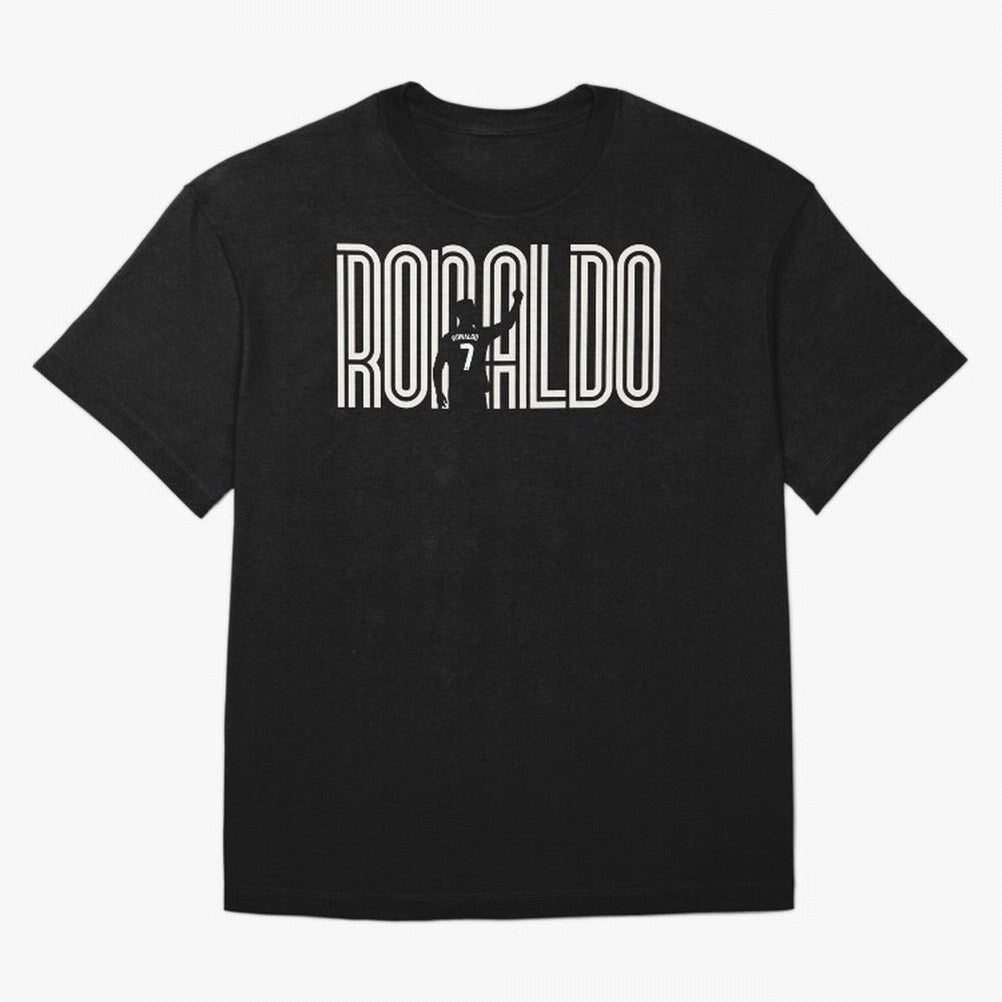 Fan Art - Cristiano Ronaldo (CR7) - Black Edition Oversized T-Shirt Honor the Beautiful Game during FIFA World Cup 2026 USA Canada Mexico for Fans of Mbappe and Neymar and Spain, Bringing Match Day Excitement, Supporter Culture, Golden Goals and