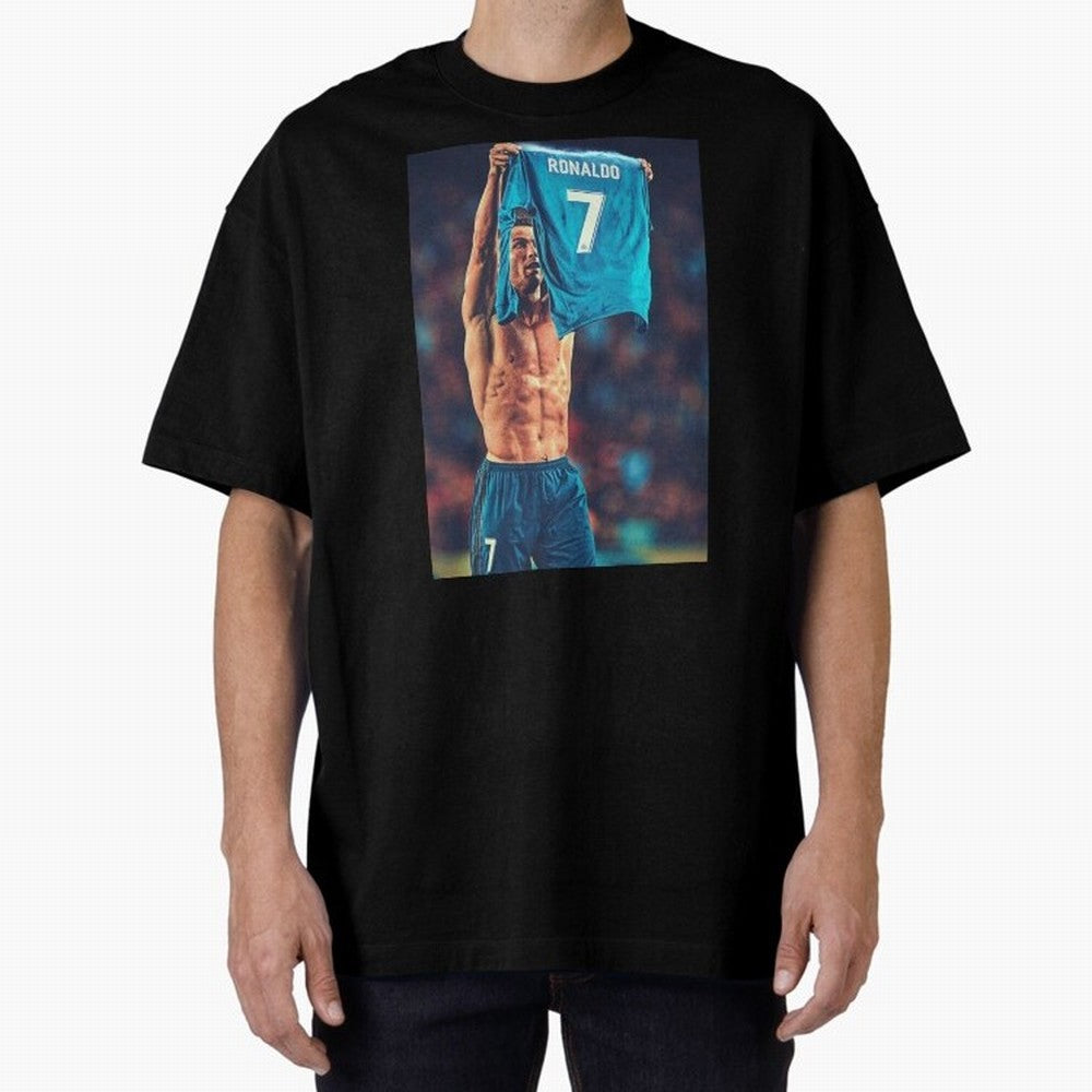 Cristiano Ronaldo Siu Goat,Ronaldo Gifts, Ronaldo Best Selling , Ronaldo Top Items Oversized T-Shirt Remember Iconic Moments from Match Day Hype around FIFA World Cup 2026 Group Stage, Messi, Neymar and Mbappe, Spain, Worldwide Fan Energy, Dramatic