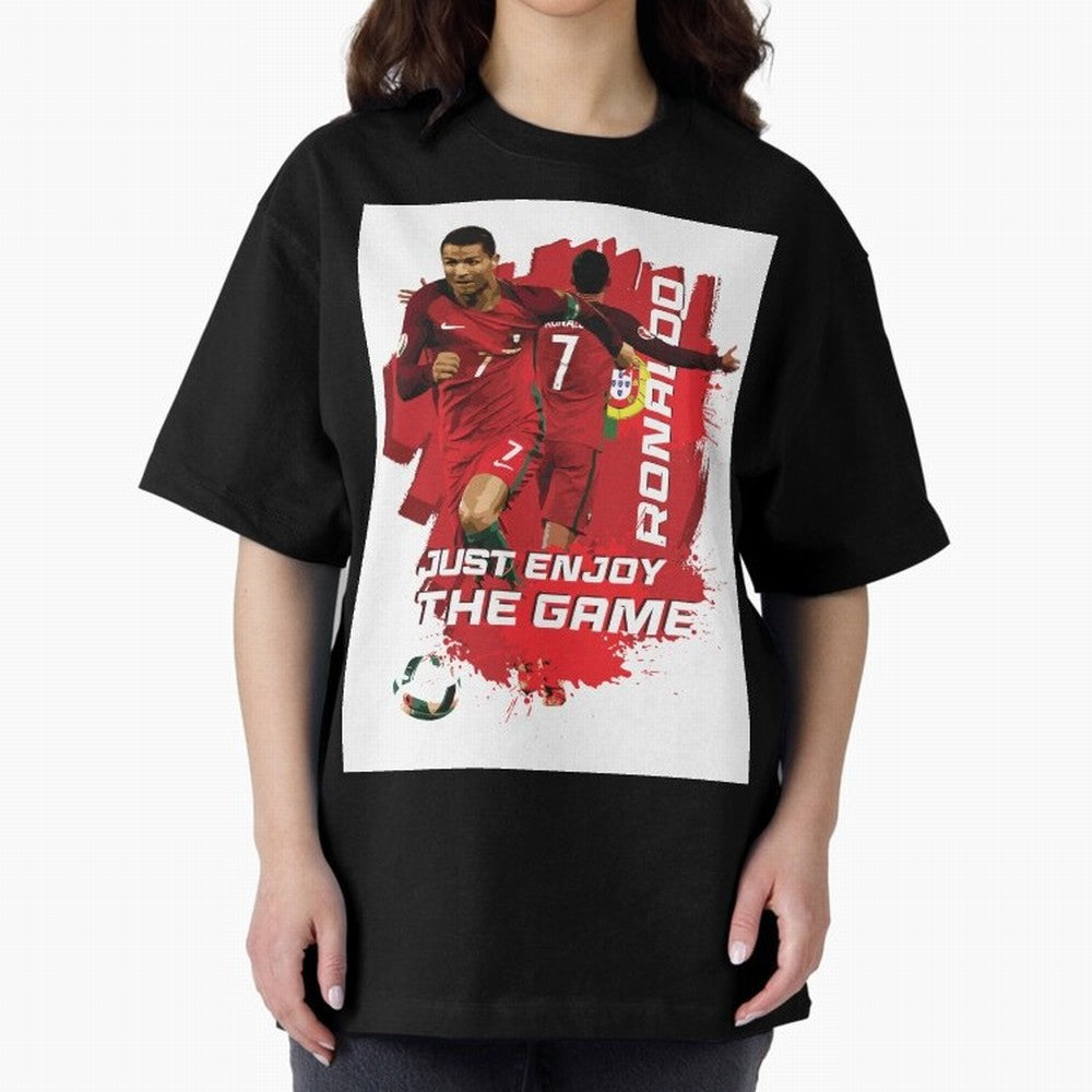 Cristiano Ronaldo Oversized T-Shirt Show Match Day Excitement for the FIFA World Cup 2026 Journey through CR7 Highlights, England and Germany Pride, Soccer Culture, Superstar Moments, National Team Dreams and Competitive Fire; Great for Supporters