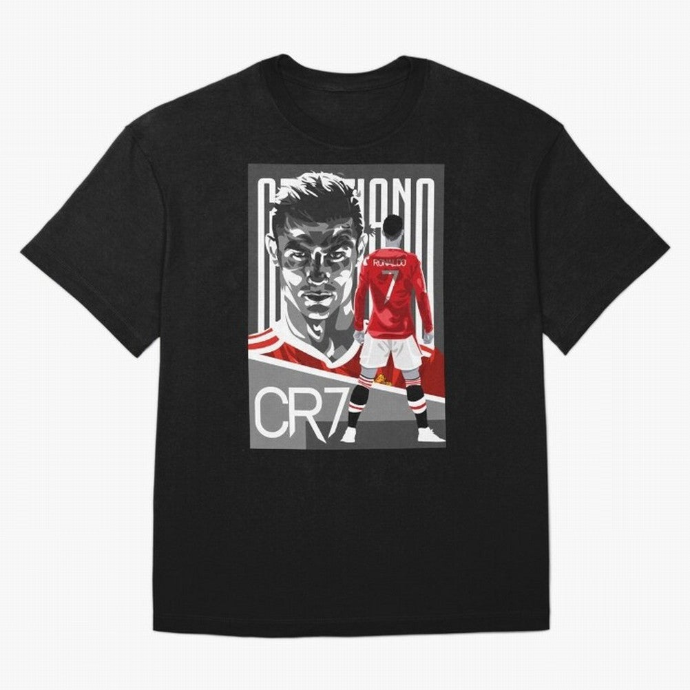 Cristiano Ronaldo in Red Oversized T-Shirt Unlock FIFA World Cup 2026 USA Canada Mexico Spirit, Centered on France, Cristiano Ronaldo, Worldwide Fan Energy, Dramatic Goals, Stadium Lights and Championship Celebrations; Perfect for Fans, Collectors,