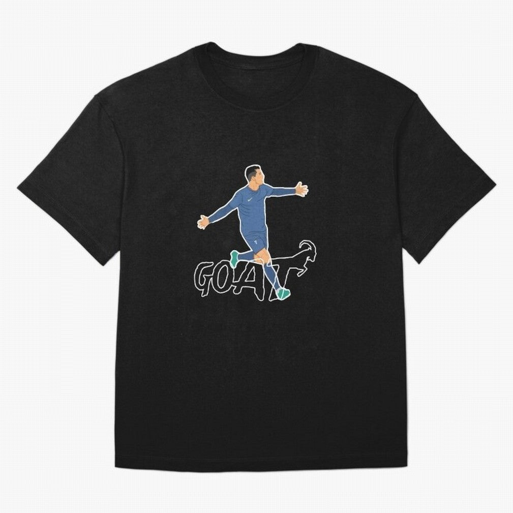 Cristiano Ronaldo - GOAT Oversized T-Shirt Carry National Pride through FIFA World Cup 2026 Spirit, Inspired by England, Messi, Sports Nostalgia, International Competition, Famous Players and Unforgettable Victories; Perfect for Fans, Collectors,