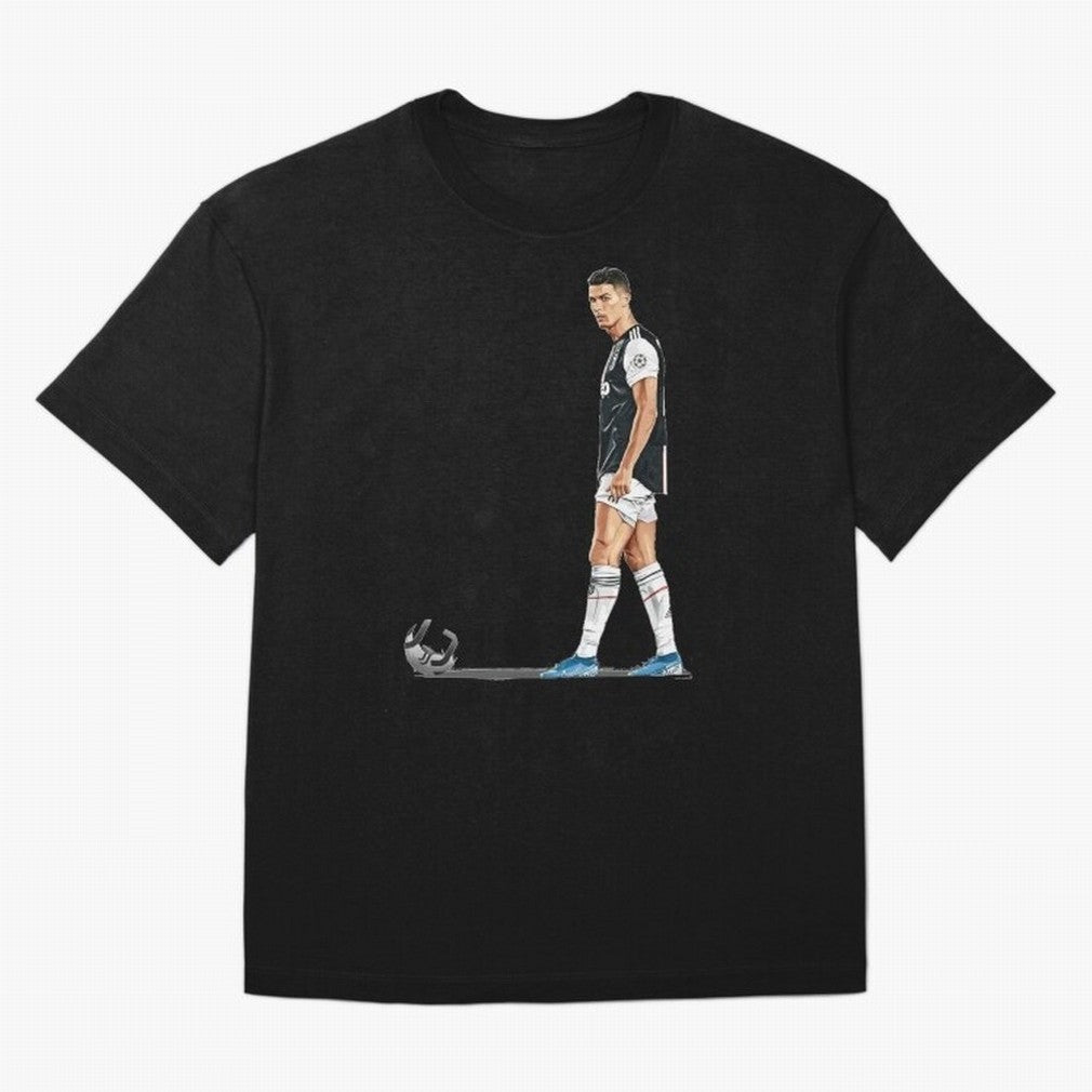 Ronaldo Watercolor Oversized T-Shirt Keep the Legacy of FIFA World Cup 2026 Group Stage Driven by Messi, CR7 and Mbappe, Brazil Energy, Champion Mindset, Group Stage Buzz, Knockout Tension and Passionate Fan Culture; Ideal for Football Dads,