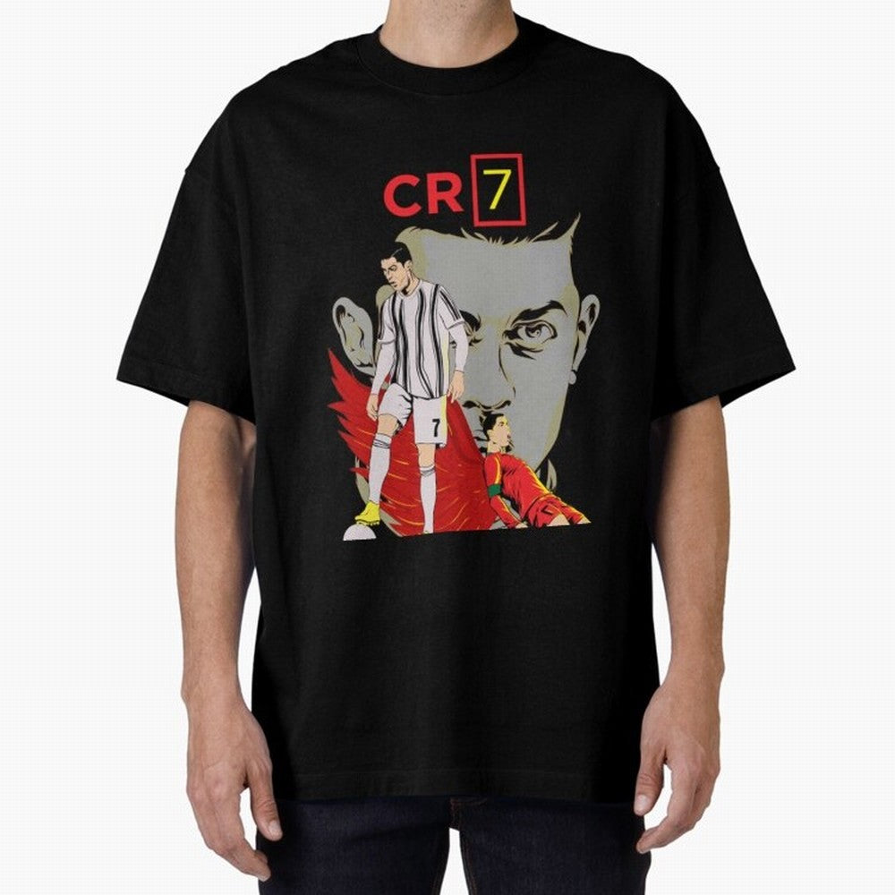 Cristiano Ronaldo Cristiano Ronaldo cr7 Oversized T-Shirt Join the Countdown to Global Football Passion for FIFA World Cup 2026, Connected to Mbappe and Neymar, Argentina and Brazil, Supporter Pride, Iconic Celebrations, Legendary Names and Global