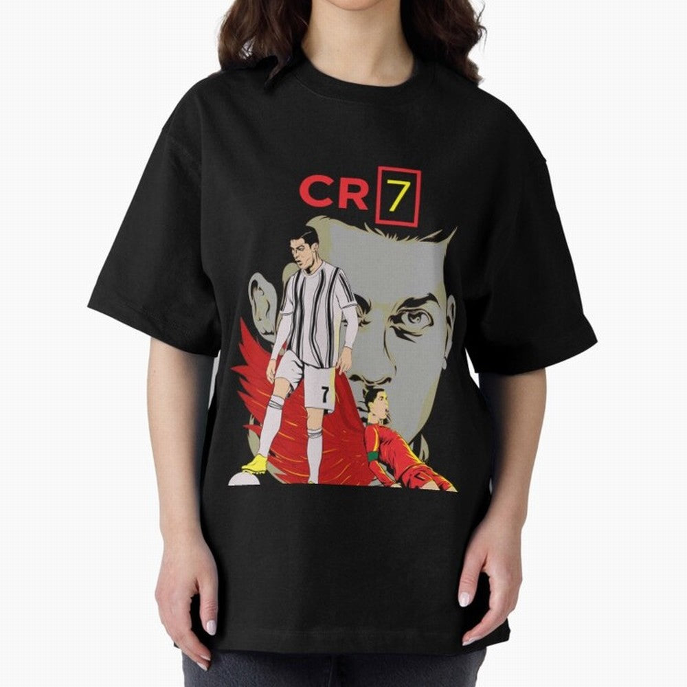 Cristiano Ronaldo Cristiano Ronaldo cr7 Oversized T-Shirt Join the Countdown to Global Football Passion for FIFA World Cup 2026, Connected to Mbappe and Neymar, Argentina and Brazil, Supporter Pride, Iconic Celebrations, Legendary Names and Global