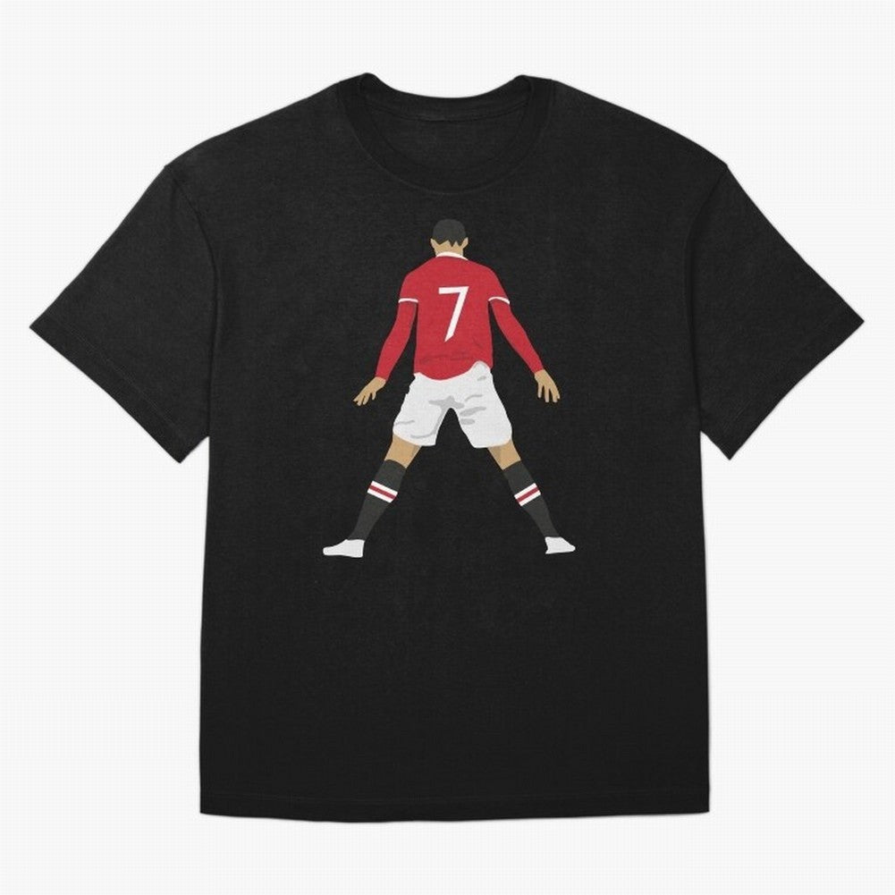 CR7 Man U SIIIIIUUUUUUU (Celebration) Oversized T-Shirt Represent the Passion of FIFA World Cup 2026 Group Stage Spirit, Featuring Portugal, Haaland and Mbappe, Football Passion, Legendary Performances, Festival Vibes and Supporter Community;