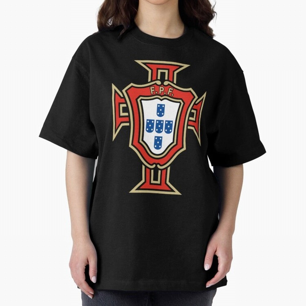 Portugal Soccer Logo Oversized T-Shirt Celebrate the Next Chapter of the FIFA World Cup 2026 Journey through Messi Highlights, Argentina and Brazil Pride, Football History, Final Match Energy, Crowd Noise and Once in a Lifetime Moments; Ideal for
