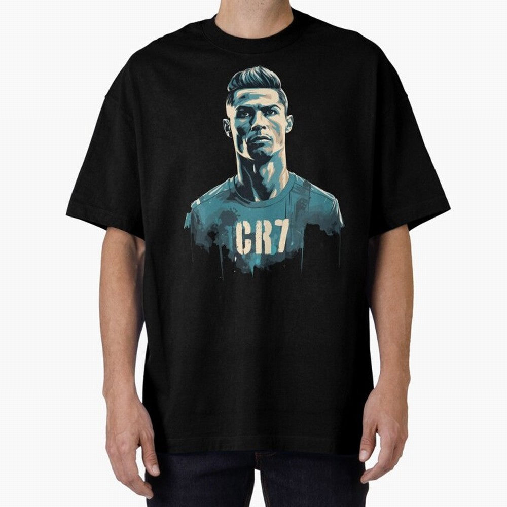 CR7 Oversized T-Shirt Bring Trophy Dreams to Global Football Passion for FIFA World Cup 2026 USA Canada Mexico, Filled with Mbappe and Neymar, Portugal, Stadium Memories, Football Loyalty, International Chants and Championship Tradition; Built for