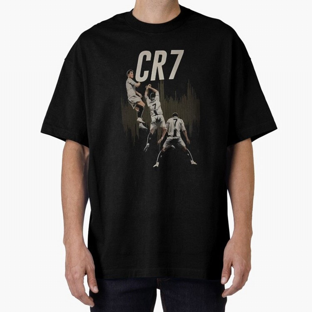Cr7 Oversized T-Shirt Capture Stadium Memories from Match Day Hype around FIFA World Cup 2026 USA Canada Mexico, Messi and Cristiano Ronaldo, England and Germany, Worldwide Fan Energy, Dramatic Goals, Stadium Lights and Championship Celebrations;